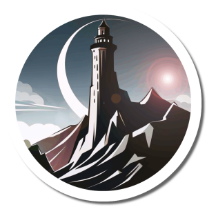 Sentinel logo with white rim and shadow